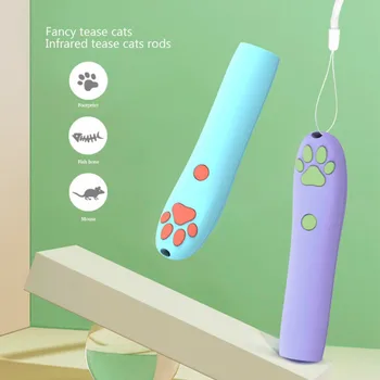 Interaktyvaus Dėlionės Projekcija Pen Dantį Stick Šviesos Naminių Kačių Žaislas Lazerio Šviesą Žaislas, Juokingi Pet LED Lazerinis taikiklis 1 VNT