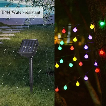 IP44 50 LED Lauko Saulės String Žibintai Pasakų Atostogų Kalėdų Vakarėlį Girliandą Saulės Sodas, šviesos, atsparus Vandeniui, saulės Pasakų Žibintai