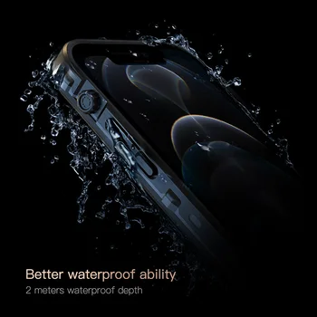 IP68 Nekilnojamojo Vandeniui Atveju iPhone 12 Pro Max Skaidrus Visišką Apsaugą Vandens Įrodymas Apima, 