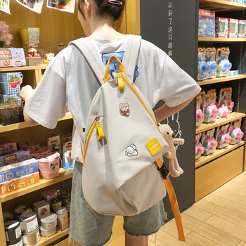 Japonijos Nereguliarus Ins Moterų Kuprinė Mergaitėms Mielas Mažas Šviežių Mokyklos Maišą Rožinis Mados Pečių Bookbag Kawaii Kuprinė Ponios
