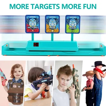 Juda Skaitmeninis Tikslo Auto-Reset Elektroninių Taškų Šaudymo Taikinį su 20pcs EVA Papildymo Smiginis Vaikams Nerf Ginklų Praktikos Žaislai