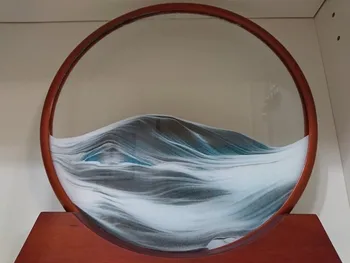 Judančios Smėlio paveiksl dovana Peizažas Stiklo Papuošalai 3D smėlio laikrodis Namų Darbastalio Apdaila, Aksesuarai, Namų Dekoro