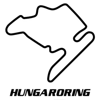 Juokinga Hungaroring Lenktynių Automobilių Lipdukai Lipdukai Padengti Įbrėžimams atsparus Vandeniui Bamperis Lango Stiklas Priedai Pvc 14.4 cm X 14.9 cm