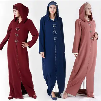 Kaftan Abaja Dubajus Turkijos Musulmonų Suknelė, Hijab moterų Abaja Caftan Saudo turkijos Islamo Drabužių, Apsiaustą Djellaba Femme Musulmonų F1050