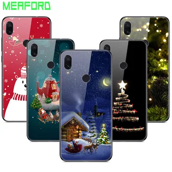 Kalėdų Telefonų Dėklai Xiaomi Redmi Pastaba 8 6 5 7 Pro Mi8 Mi 9 A2 Lite Mi9 SE 9t Pro 8, 8A S2 8T 5 Plius Grūdintas Stiklas Atveju