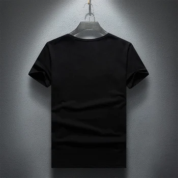 Karšto Gręžimo T-shirt Vyrai 2020 Metų Vasaros trumparankoviai Šviečia marškinėliai Atsitiktinis kalnų krištolas Marškinėlius Medvilnės Plius Dydis S-7XL