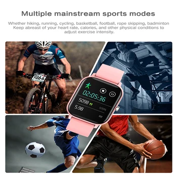 KARŠTO PARDAVIMO P8 1,4 colio Full Touch Screen Smart Watch Vyras Moteris IP67 atsparus Vandeniui Žiūrėti Fitness Tracker Kraujo Spaudimas Smartwatch 