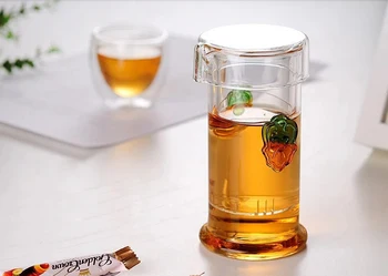 Karščiui atsparaus Stiklo arbatinukas Kinijos Kung Fu Gėlių Arbatinukas Su Filtru Kavos Virdulys,Gražus ir lengvai arbatinukas