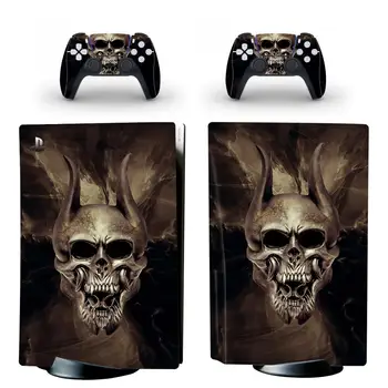 Kaukolė PS5 Odos Lipdukas Playstation 5 Konsolės Ir 2 Kontroleriai Vinilo Decal Apsaugines Odos Stiliaus 3