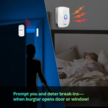 KERUI M525 32 Dainas Neprivaloma 500ft Duris Varpelių Home Security Sveiki Belaidį durų skambutį Smart Skambinti pavojaus Signalo LED šviesos