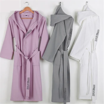 Kimono viešbutis chalatai medvilnės vyrų ir moterų nightgowns pliurpalas absorbentas pijamas grožio salonas skraiste atsitiktinis plius dydis sleepwear