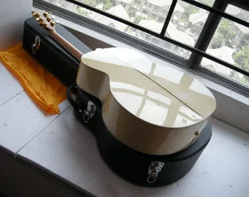 Kinija gitara gamyklos užsakymą naują natūralių spalvų 200 Akustine elektrine gitara su byla su EQ Pikapas 7yue2