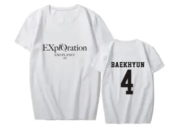 Kpop exo planetos#5 tirti pačios valstybės pavadinimas spausdinti marškinėliai vasaros unisex o kaklo trumpomis rankovėmis laisvi marškinėliai