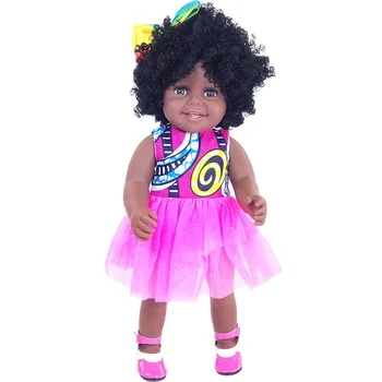 Kūdikių Afrikos Lėlės Žaislas Juoda oda Kilnojamojo Bendras visiškai vinilo silikono reborn baby doll Amerikos Lėlės Mergaitėms Žaislas Kalėdų Dovana