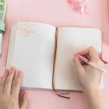 Kūrybos darbotvarkės romantika cherry blossom sąsiuvinis iliustracija tinklelis ranka-dažytos mokyklos dienoraštis biuro reikmenys failus dropshipping