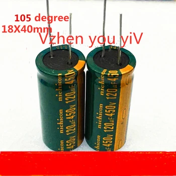 Labas kokybės 450v120uf aukšto dažnio mažo pasipriešinimo ilgą gyvenimą elektrolitinius kondensatorius induktyvumo 120uf 450V 18x40mm