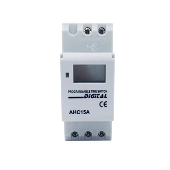 Laikmatis AHC15A AC220V DC12V/24V LED Skaitmeninis Laiko Rėlę Įjungti Savaitės Galia Programuojamosios Laiko Relės Kontrolės