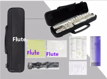 L&K Silver fleita 211SL muzikos instrumentas, Fleita 16 per C Melodija ir E-Raktą, Fleita muzikos profesionalų Nemokamas pristatymas