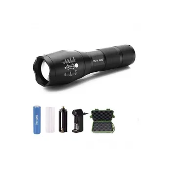 LED ATOMANT®Rankiniai vandeniui policijos LED žibintuvėlis, daugkartinio įkrovimo baterija 5 aksesuarų 5 režimai apšvietimas