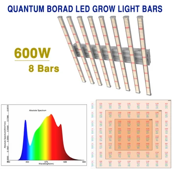Led Grow Light bar quantum tech valdybos Samsung LM301H 600W 900W Visą spektrą 3000K 3500K viduje auga palapinė augalus, atsižvelgiant į augalų