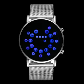 LED Mados Cool Žiūrėti Skaitmeninę Vyrų Laikrodžiai, Prabangūs Akių Dvejetainis Laikrodžiai Vyrų Skaitmeninis Valandą Laikrodis Montre Homme Masculino Relojes