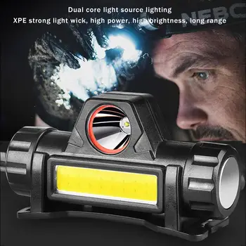 LED Žibintų Vandeniui Ulta-šviesos Nešiojamų Darbą Šviesos Lempa USB Įkrovimo Naktį Žvejybos Jojimo Šviesos Žibintai Dviračiais, Kempingas