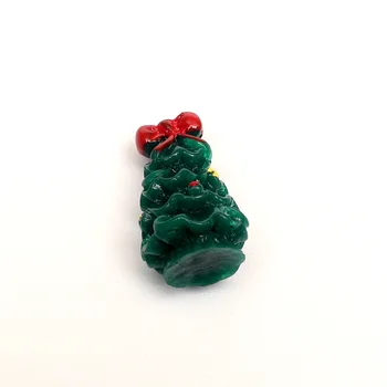 LF 20Pcs Maišoma Derva Žalia 3D Kalėdų Medžio Apdaila Amatų Flatback Cabochon Puošmenų For Scrapbooking 