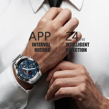 LIGE Naujas vyrų Smart žiūrėti Visą jutiklinis ekranas Smart watch Širdies ritmo monitoringo vandeniui Fitneso žiūrėti Luxury Smart watch vyrams