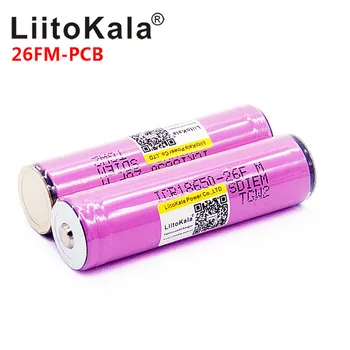 Liitokala 18650 2600mah saugomų baterija ICR18650-26FM iš pradžių 3.7 V 2500mah įkrovimo baterija (akumuliatorius, žibintuvėlis