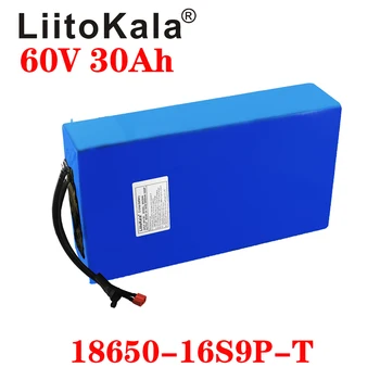 LiitoKala 60V ebike baterija 60V 30Ah 18650 16S9P ličio jonų baterija elektrinių dviračių baterijos 60V 1500W elektrinis motoroleris baterijos