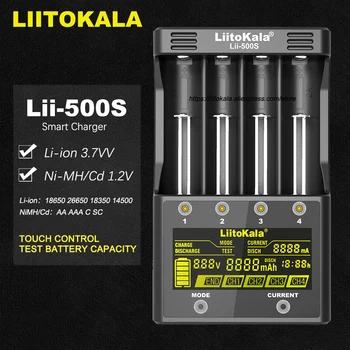 LiitoKala Lii-600 Lii500s Lii-500 Lii-100 baterijos Įkroviklio 18650 26650 21700 18350 AA AAA), 3,7 V/3.2 V/1.2 V ličio baterijos NiMH