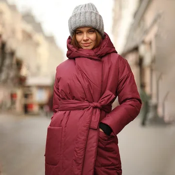 Mados Ilgai Parkas Moterų Varčias Hoodie Kailis Žiemą Šiltas, Kieto Kišenės Liemenės Ponios Aukštos Kokybės Tiesiai Streetwear