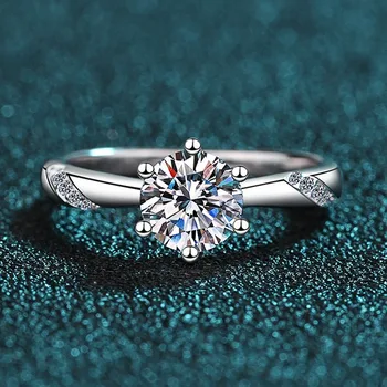 Mados Modeliavimo Moissanite Žiedai Apvalios Lakuotais Cut Diamond Aukščiausios Kokybės Kubinis Cirkonis Žiedai Moterims, Madingų Papuošalų Dovanos