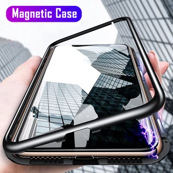 Magnetinio Adsorbcijos Metalo Case For Samsung Galaxy S10 S20 S8 S9 Plus S10 Lite S7 Krašto Pastaba 8 9 10 Anti-rudenį mobiliojo telefono dėklas
