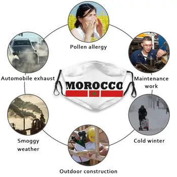 Marokas - Cool Marokas Vėliavos Juokinga Spausdinti Daugkartinio Naudojimo Kd2.5 Filtras Veido Kaukė Milaino Širdies Įstaiga Statybininkas Aš Myliu Myliu Maroką Maroc