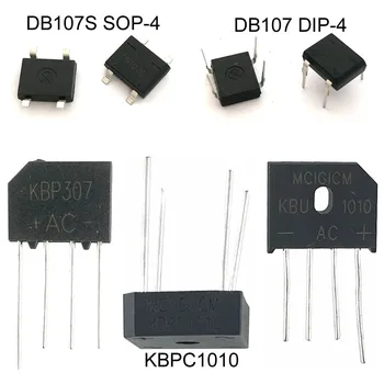 MCIGICM 2500PCS DB107 KBP307 KBPC1010 KBU1010 KBPC1510 diodų tiltas lygintuvas KBPC608 KBPC610 KBPC2510