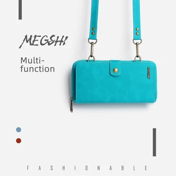 MEGSHI-020 Nuimamas piniginės, kuprinės, Stiprus adsorbcijos Odinis telefono dėklas, skirtas 