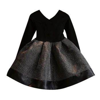 Mergina Black Princess Dress 2019 M. Rudenį 2019 Vaikų Drabužiai Suknelė Mergaitėms, Vaikams, Drabužiai 2-7 Metų amžiaus, Šalies Suknelė