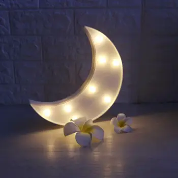 Mielas 3D Mėnulis Naktį LED Šviesos Puikus Stalo Lempa Sienos Darbalaukio Kalėdų Vakarėlį Apdaila, Vaikų Kambarys Darželio Lemputė Dovanų