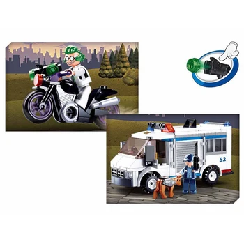 Miesto Policijos Palyda Baudžiamosios Kalinys Transporto Priemonės Blokai Motociklo Automobilių Plytų Klasikinės Mokymo Modelis Žaislai Vaikams Dovanų