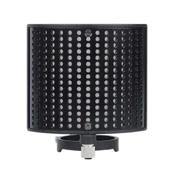 Mikrofonas Atskirai Shield Reguliuojamas Kampas Garso Absorbavimo Sulankstomas Padengti Vėjo Ekranas