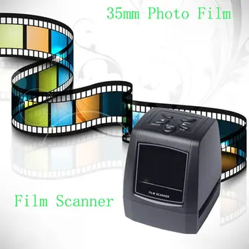 MINI 5MP 35mm 135mm Neigiamas Film Scanner Neigiamas Skaidrių Foto filmas Konvertuoja USB Kabelis LCD Skaidrių 2.4