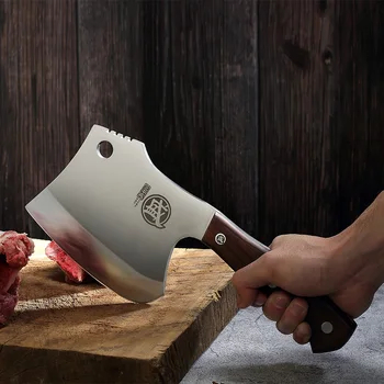 MITSUMOTO SAKARI Oro Plaktuko Kalimo Kempingas Išgyvenimo Kirvis 5cr15mov Nerūdijančio plieno virtuvės mėsininko peilis su ebony rankena