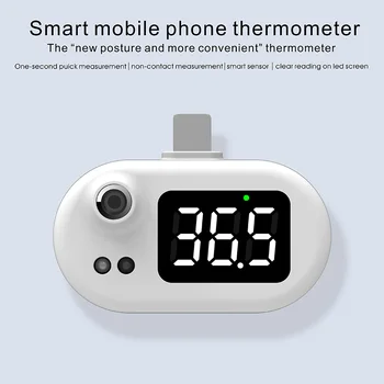 Mobiliojo Telefono USB Smart Termometru Nešiojamų Ne-susisiekite su Infraraudonųjų spindulių Termometras Didelio tikslumo Kūdikis Suaugusiems Priemonė Priemones Karščiavimas