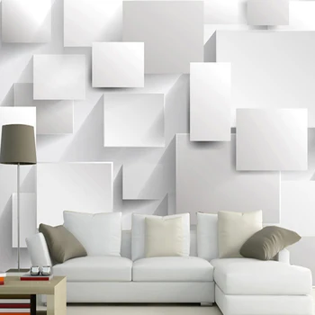 Modernaus Minimalistinio Meno Sienos Freskos Balta Plyta Foto Tapetai, Gyvenamasis Kambarys Sofos Fone De Papel Parede Namų Tobulinimas
