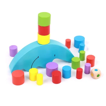 Montessori Spalvinga Medienos Mėnulis Balansavimo Žaidimas Žaislai Vaikams Švietimo Mediniai Blokai Vaikai Anksti Žaislų Kūdikių Dovanos