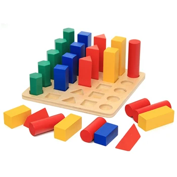 Montessori Žaislai, Edukaciniai Žaidimai, Mediniai Montessori Medžiagų, Sensorinėmis Spalvinga Geometrijos Kopėčių Žaislai Vaikams