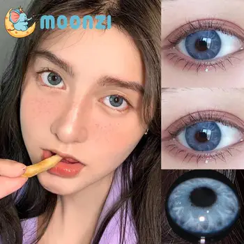 MOONZI diamond blue mažų Grožio Mokinių kontaktinių lęšių Spalvos Kontaktinius Lęšius akims kasmet laipsnių 2vnt/pora Trumparegystė recepto