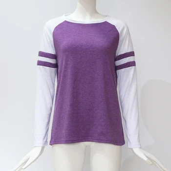 Moterims Palaidinės 2020 Atsitiktinis ilgomis Rankovėmis Dryžuotas Marškinėliai Basic Viršūnes Laisvalaikio Kratinys Drabužių Blusas Camisetas Mujer Plius Dydis 5XL