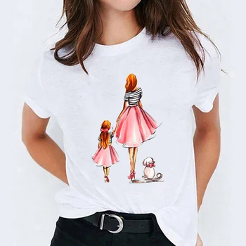 Moterų Animacinių filmų Mama Berniukas Momlife Mama Mama, Ponia, Moteriški Marškinėliai Topai Grafinis Tees Spausdinti Moterų Camisas Marškinėliai T-shirts